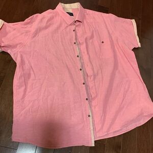 Pink shirt sleeve dress shirt